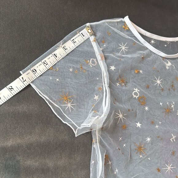 Women's Sheer Star and Moon Lightweight Swimwear Coverup Size S NWT - Picture 7 of 10